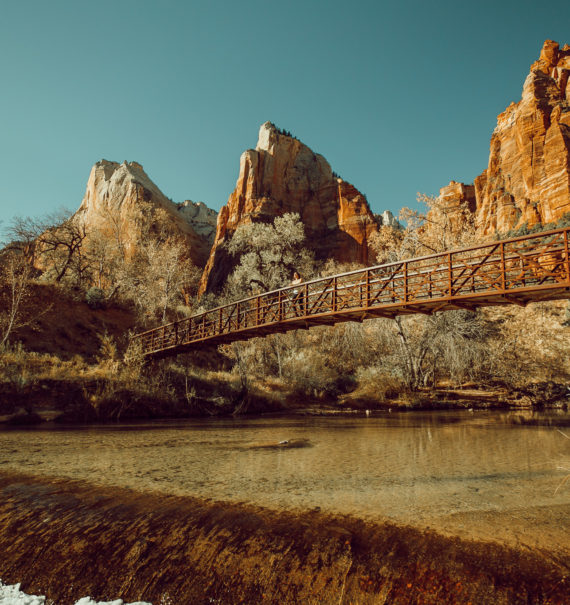 Zion national park bridge