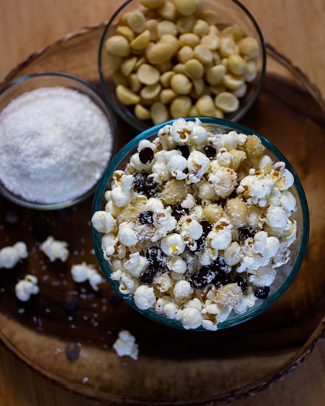 Chocolate Macadamia Popcorn