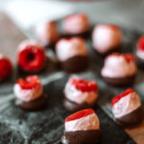 3-layer Chocolate covered raspberries