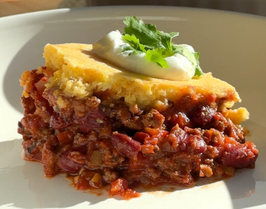 Chili Cornbread Casserole Bake
