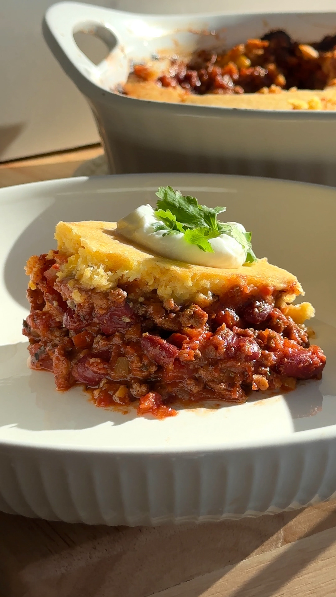 Chili Cornbread Casserole Bake