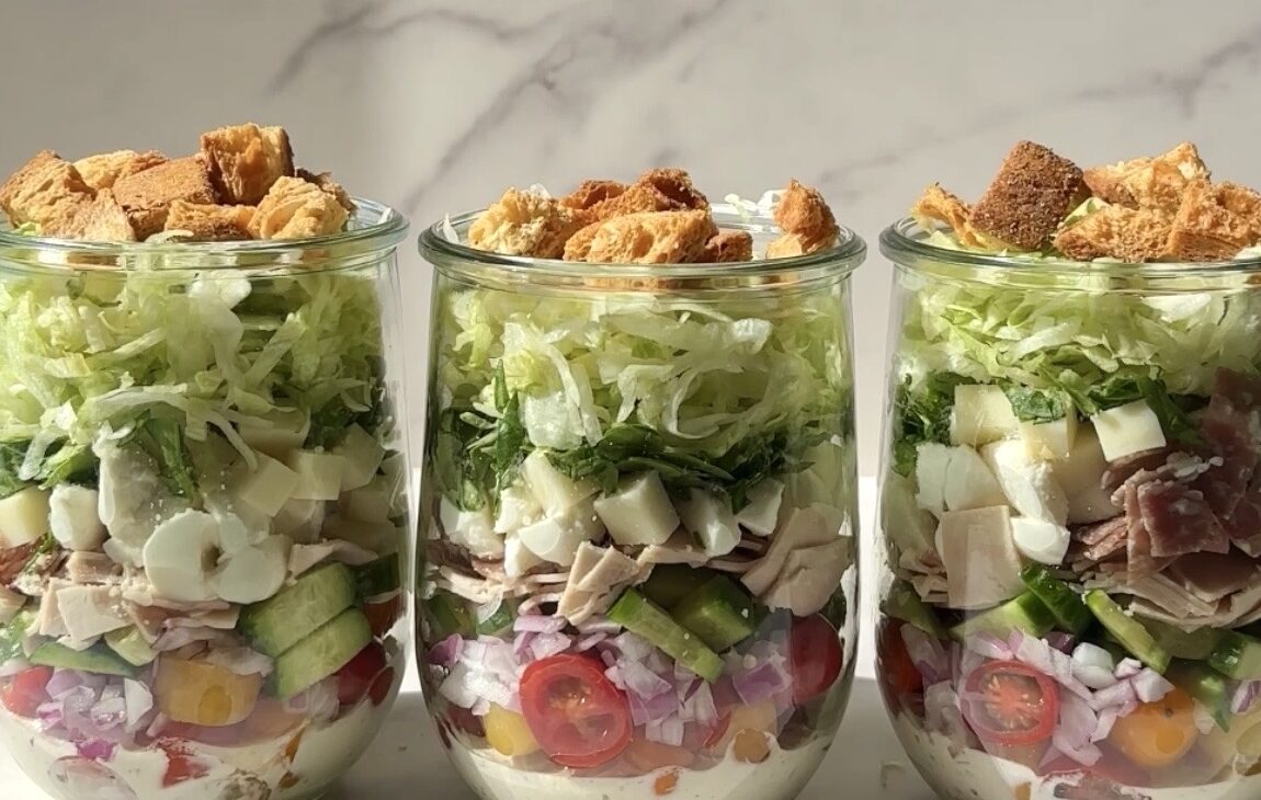 Meal Prep Grinder Salad Jars