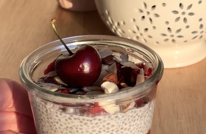 Very Cherry Chia Pudding