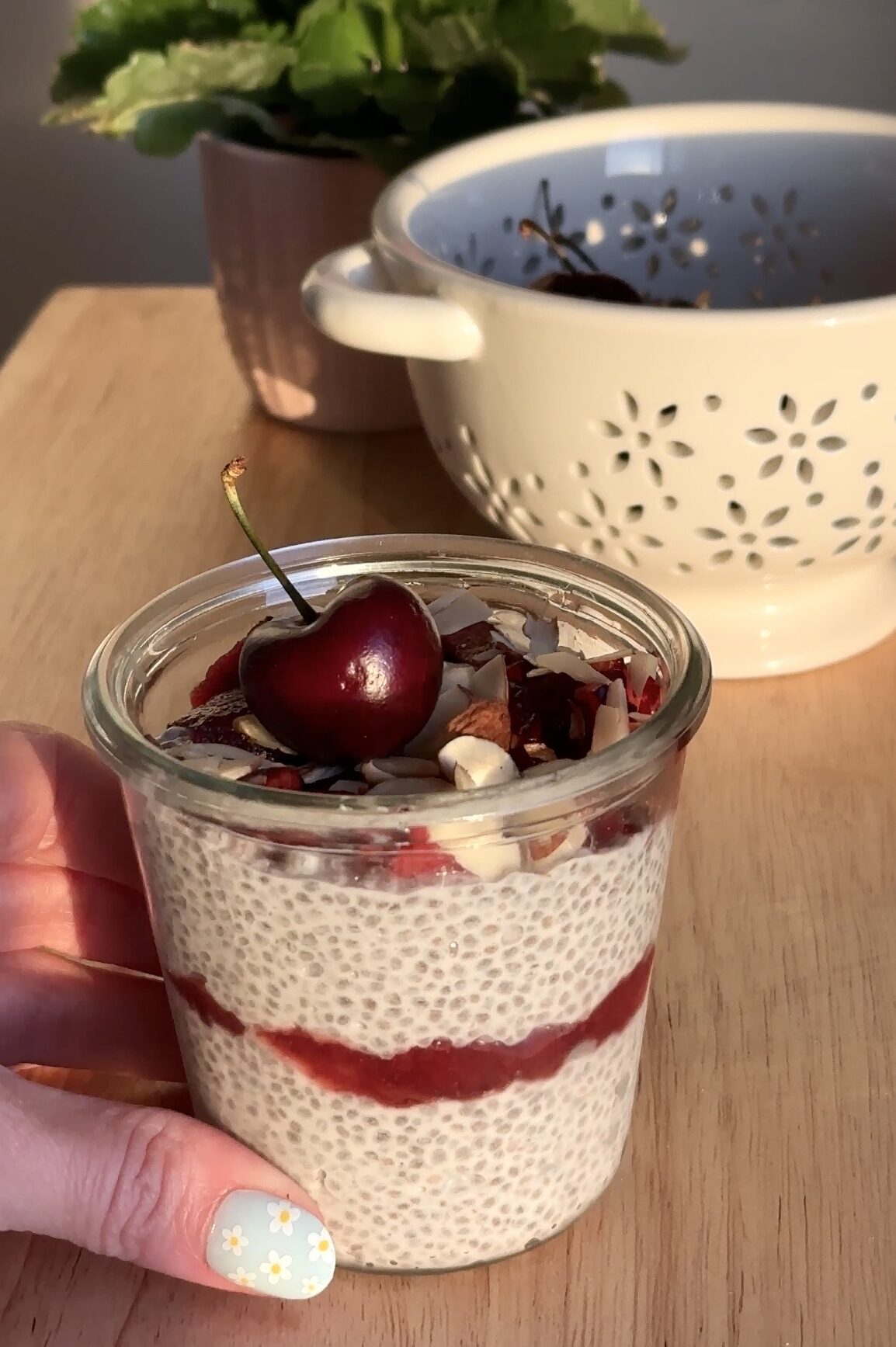 Very Cherry Chia Pudding