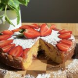 Strawberry Olive Oil Corn Cake
