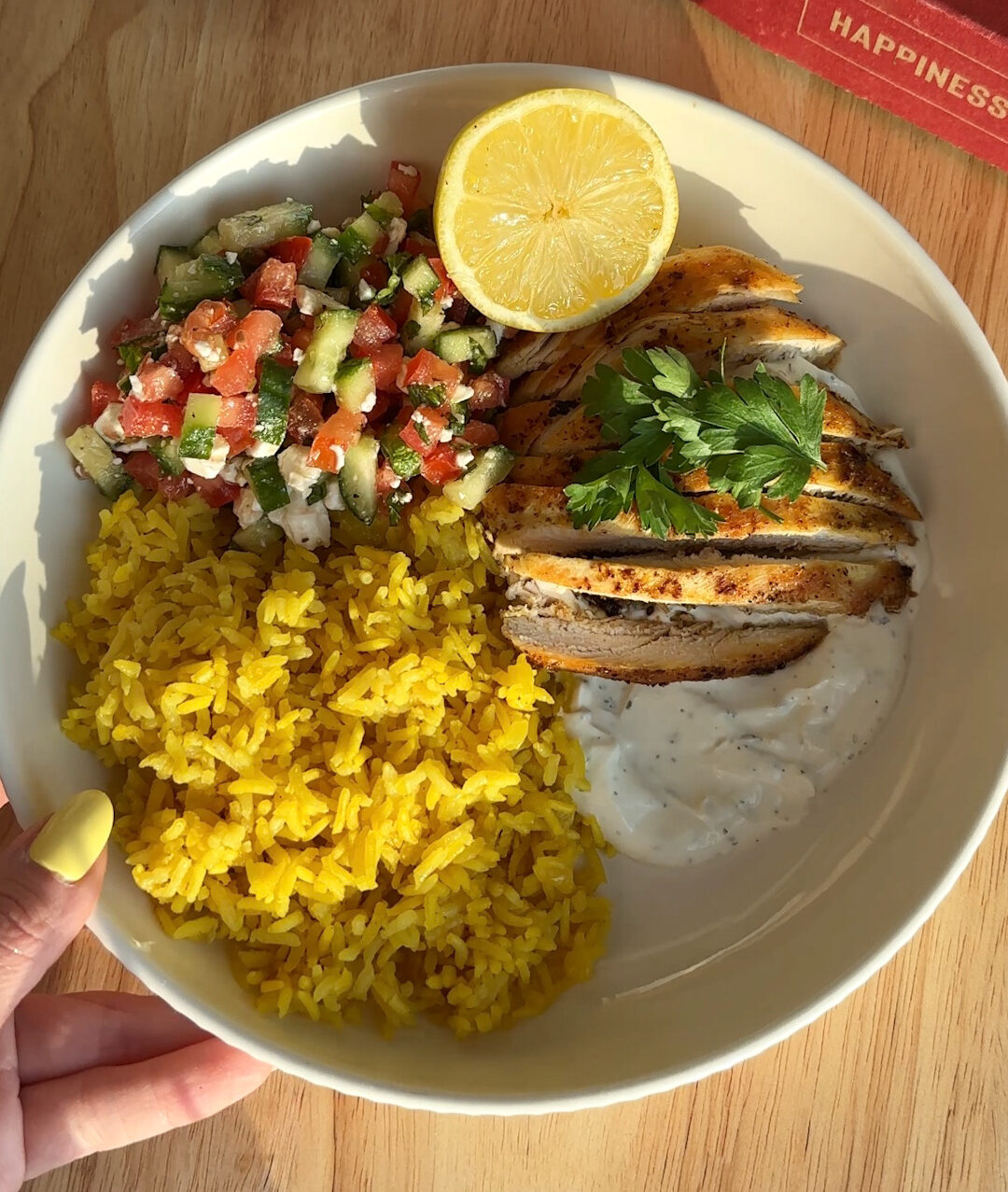 garlic chicken bowls