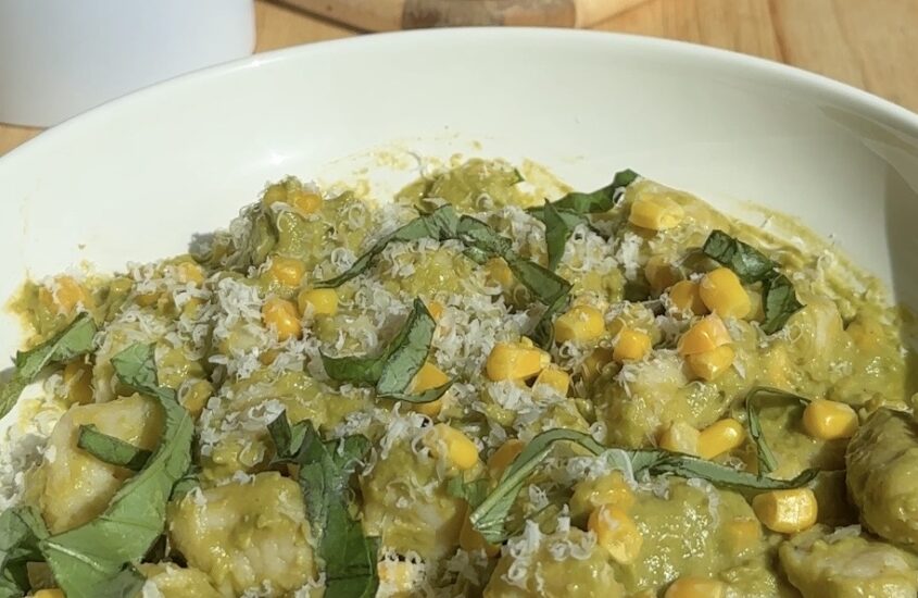 sweet corn and basil ricotta gnocchi